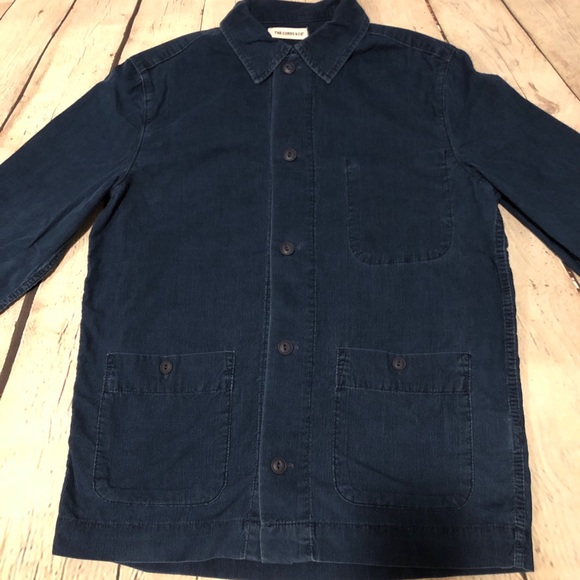 Navy Button Down Shirt Corduroy The Cords Noah - Picture 8 of 8